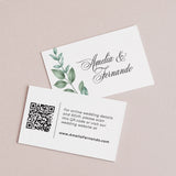 Greenery Wedding QR Website Card - XOXOKristen