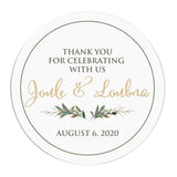 Greenery Wedding Thank you Sticker - XOXOKristen