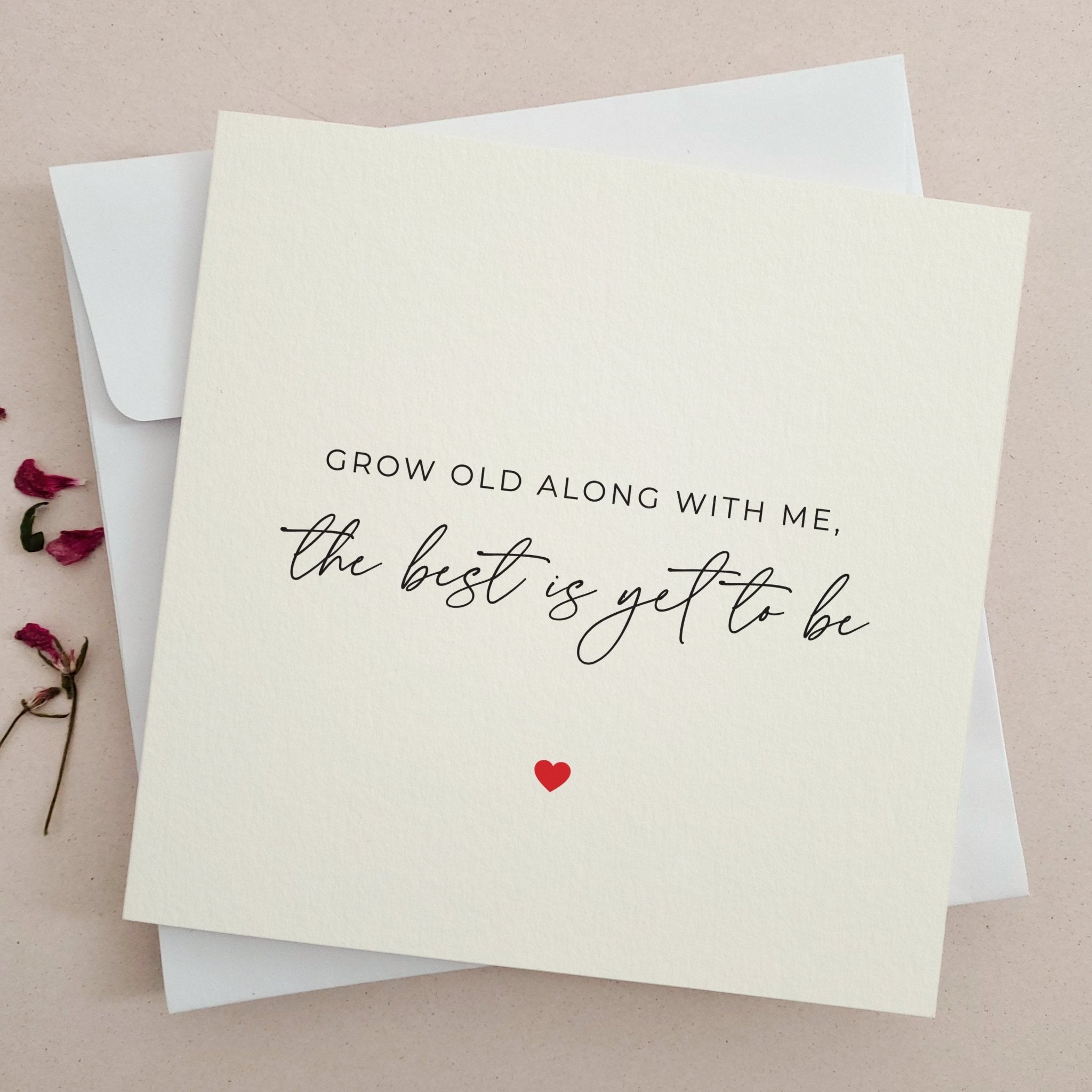 Grow Old With Me Valentines Day Card - XOXOKristen