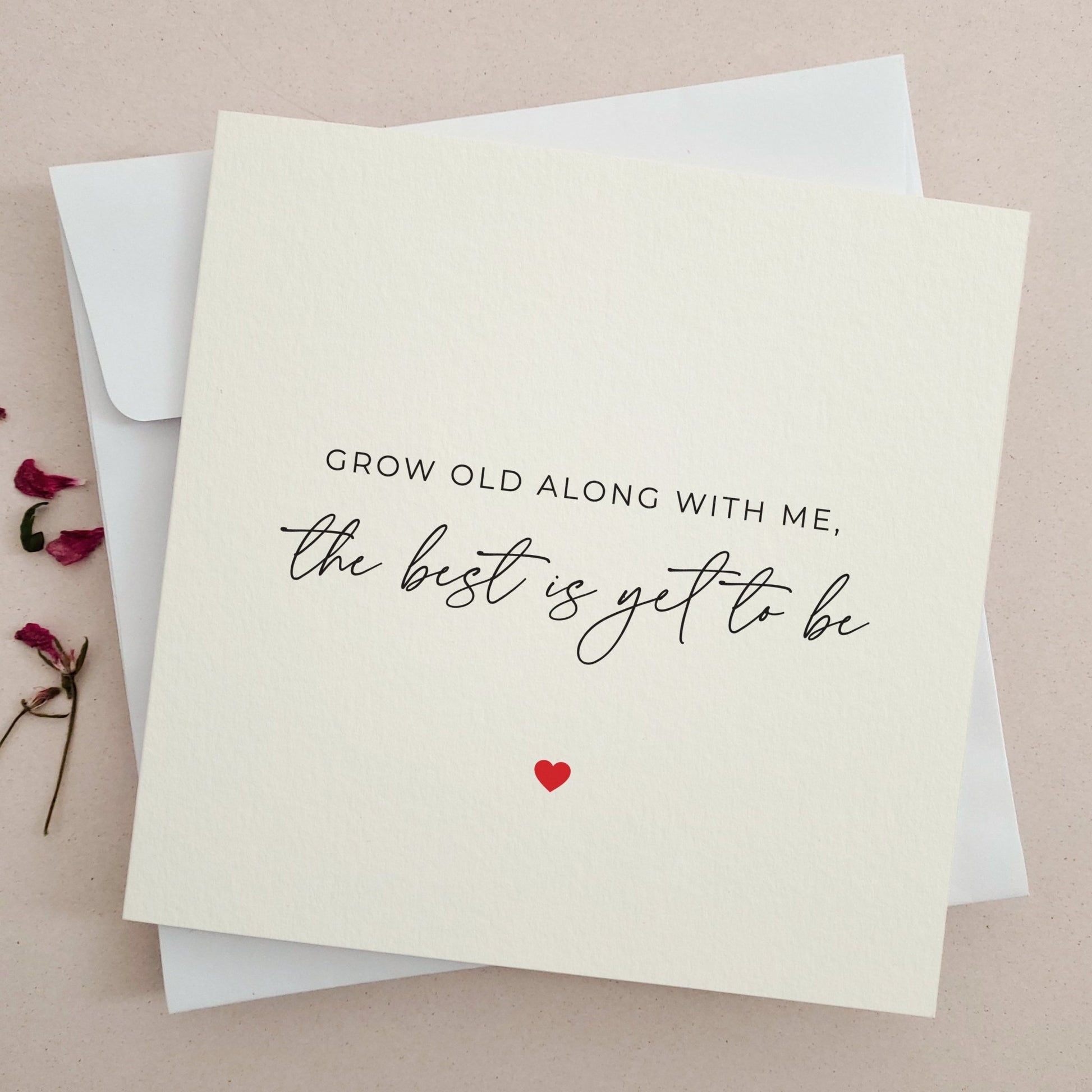 Grow Old With Me Valentines Day Card - XOXOKristen