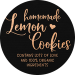 Handmade Lemon Cookies Round Stickers - XOXOKristen