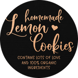 Handmade Lemon Cookies Round Stickers - XOXOKristen