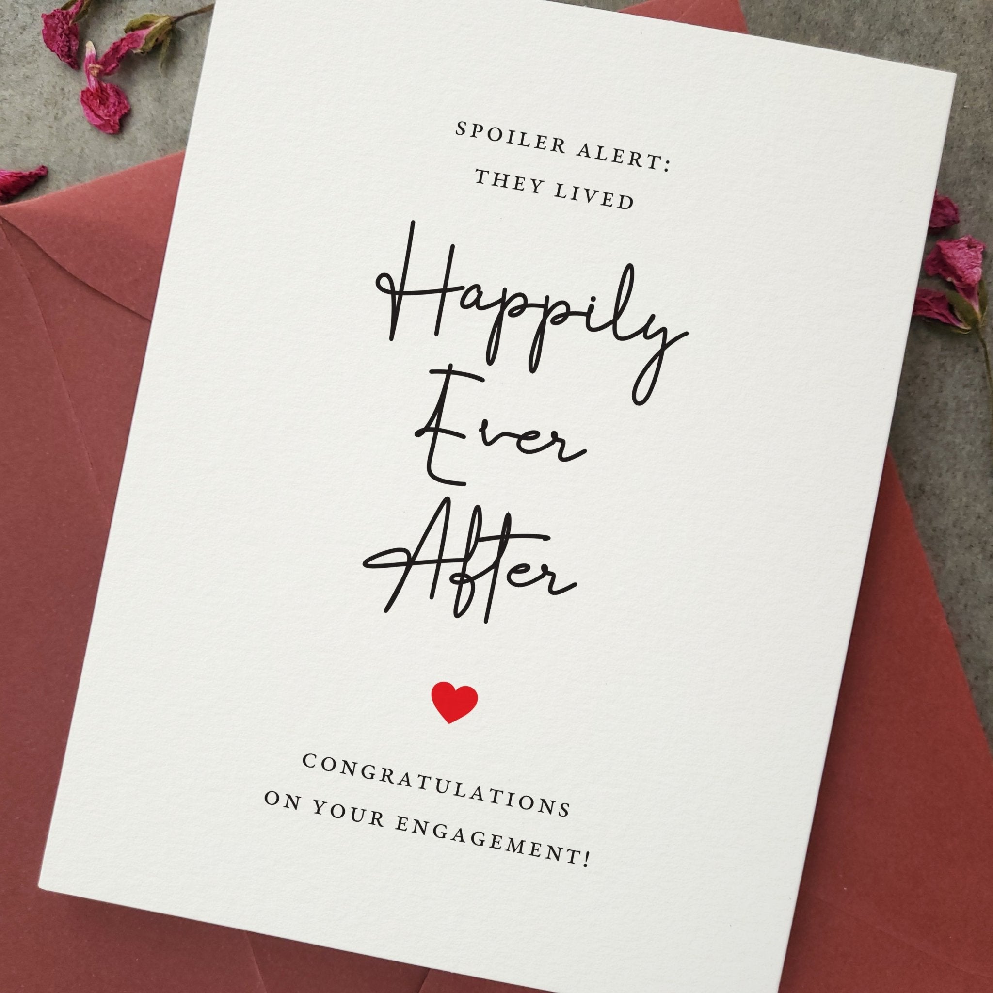 Happily Ever After Newly Engaged Card Engagement Card - XOXOKristen