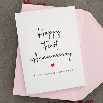 Happy 1st Anniversary Card - XOXOKristen
