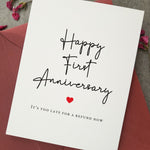 Happy 1st Anniversary Card - XOXOKristen