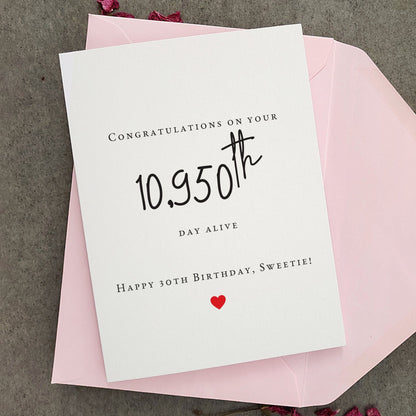 Happy 30th Birthday Card - XOXOKristen