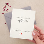 Happy Anniversary to my Fiance Card - XOXOKristen