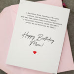 Happy Birthday Mom Card with Poem - XOXOKristen