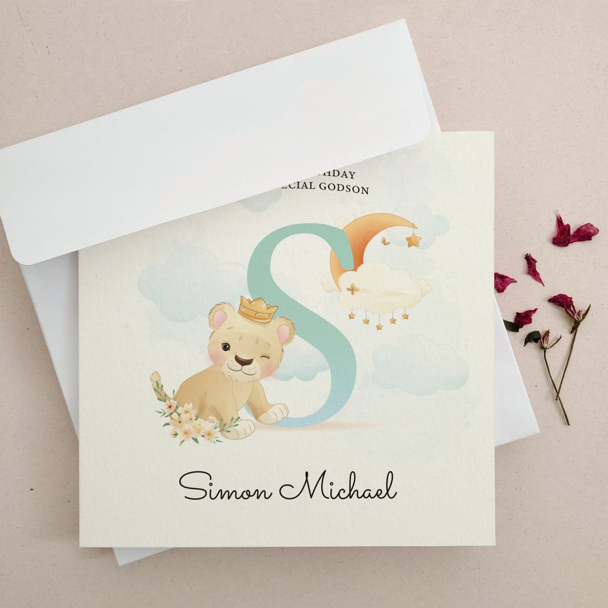 Happy First Birthday To A Special Godson Card - XOXOKristen