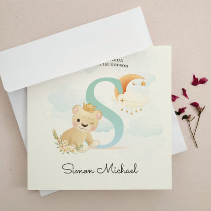 Happy First Birthday To A Special Godson Card - XOXOKristen