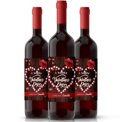 Happy Valentine's Day Wine Label - XOXOKristen