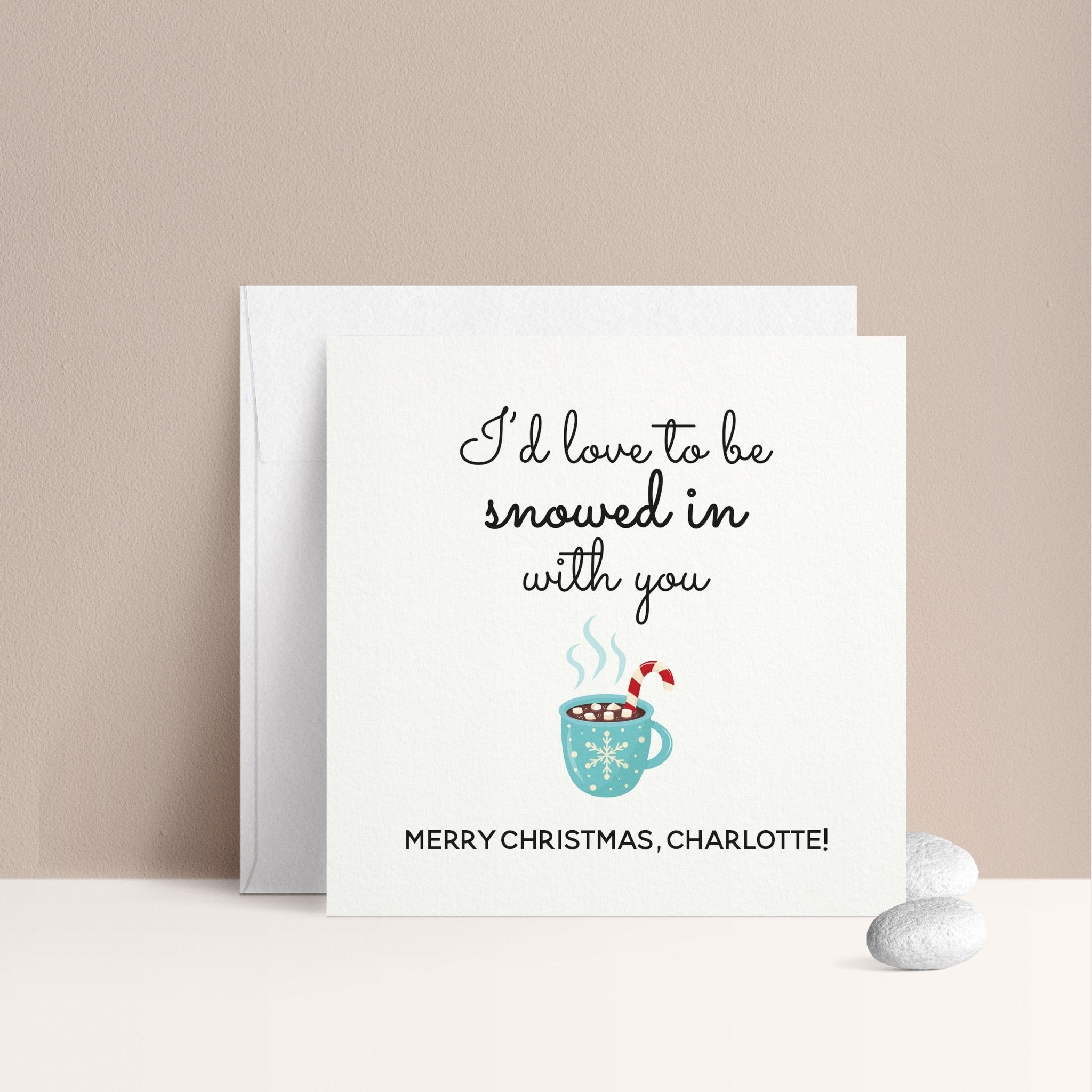 Hot Cocoa Christmas Card for Boyfriend for Him or Her - XOXOKristen