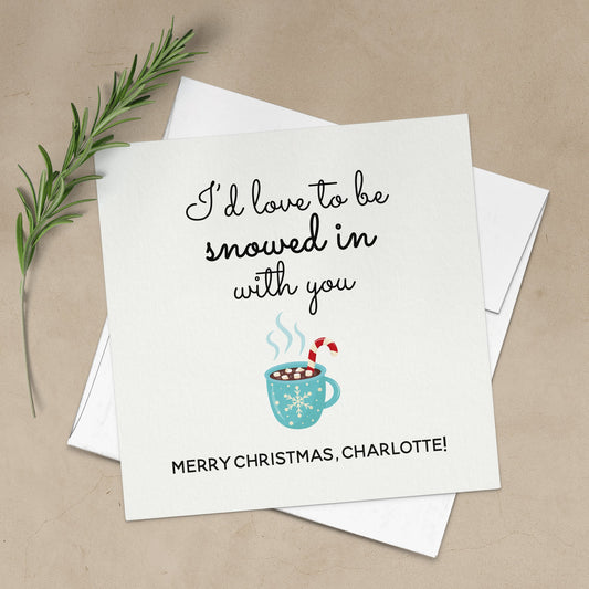 Hot Cocoa Christmas Card for Boyfriend for Him or Her - XOXOKristen