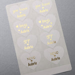 Hugs & Kisses Heart - shaped Custom Labels - XOXOKristen