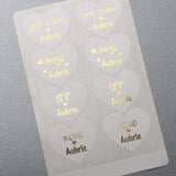 Hugs & Kisses Heart - shaped Custom Labels - XOXOKristen