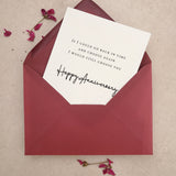 If I could go back in time I would still choose you Anniversary Card - XOXOKristen