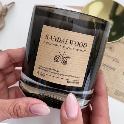 custom kraft candle labeling stickers -  XOXOKristen
