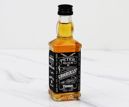 Personalized groomsman proposal whiskey label - XOXOKrsiten