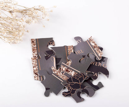 Will you be my bridesmaid violet puzzle proposal - XOXOKristen
