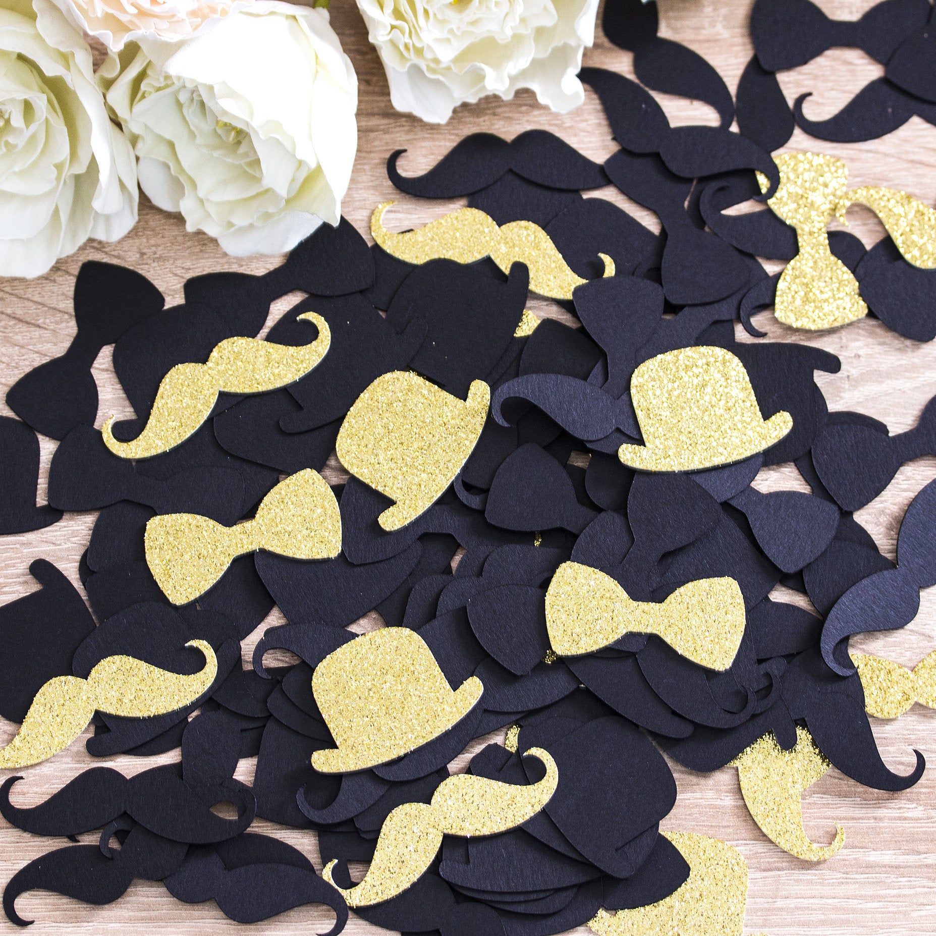 Little man themed birthday party confetti -  XOXOKristen
