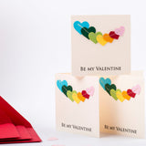Set of 12 Valentine's day cards for school with colorful hearts -  XOXOKristen