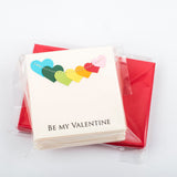 Set of 12 Valentine's day cards for school with colorful hearts -  XOXOKristen