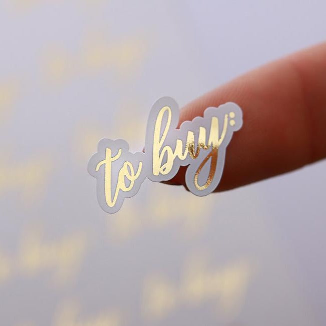 Gold foiled To buy planner stickers - XOXOKristne