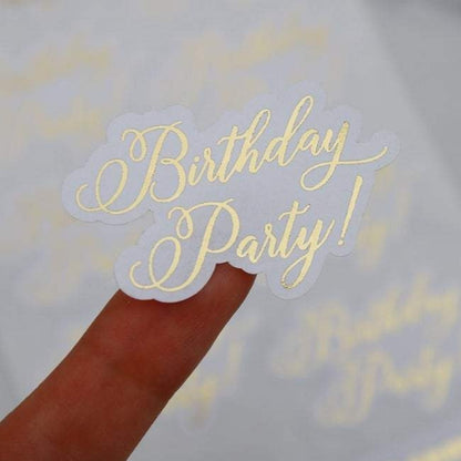Gold foiled agenda planner sticker Birthday Party -  XOXOKristen