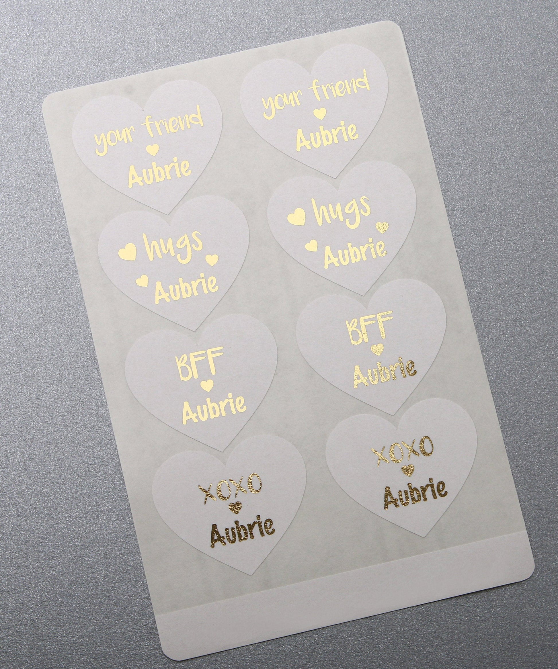 BFF Valentines Stickers, Hugs Valentine Stickers for Kids, Kids Valentines Stickers, Personalized Stickers, Classroom Valentine Gift Sticker - XOXOKristen