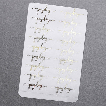 Payday gold foiled planner stickers - XOXOKristen