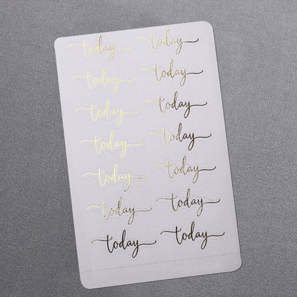 Today gold foiled planner stickers - XOXOKristen 