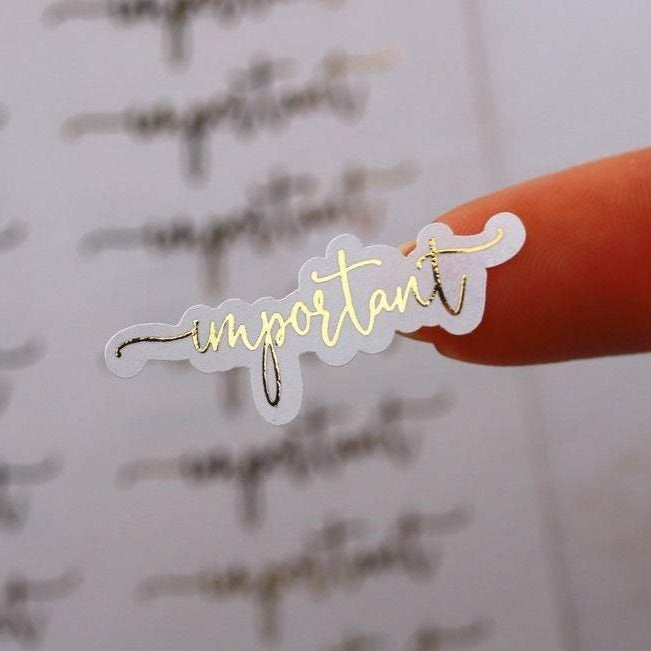 Important gold foiled planner stickers - XOXOKristen 