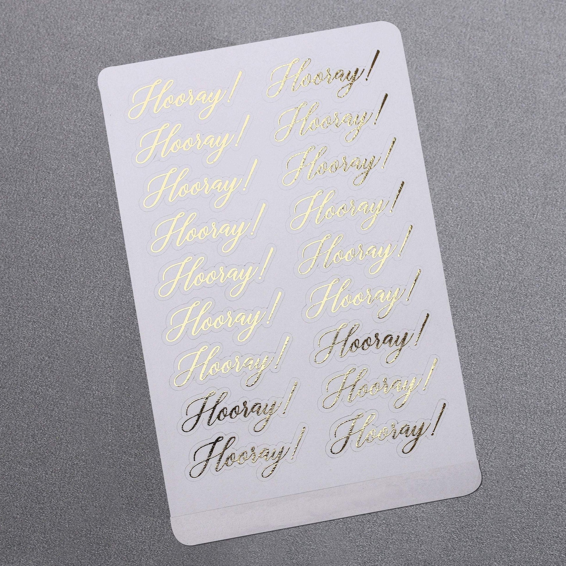 Gold foiled agenda planner sticker Hooray - XOXOKristen