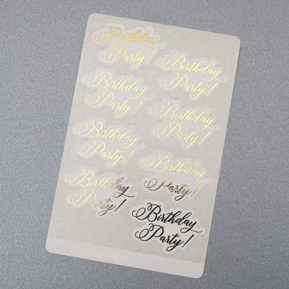 Gold foiled agenda planner sticker Birthday Party -  XOXOKristen