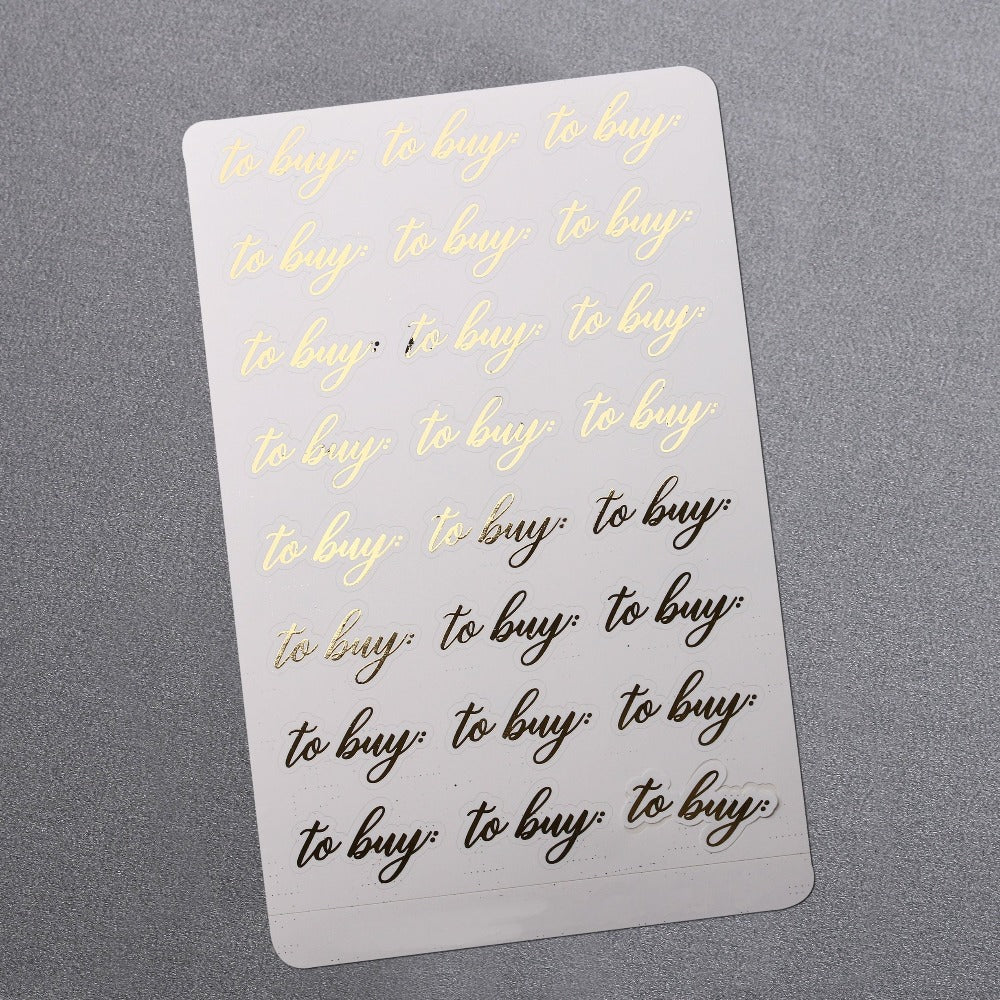 Gold foiled To buy planner stickers - XOXOKristne