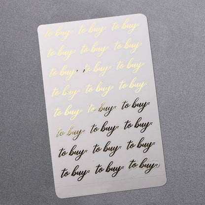 Gold foiled To buy planner stickers - XOXOKristne