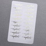 Important Planner Stickers - XOXOKristen