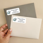 Initial Wedding Return Address Labels with Greenery Branch - XOXOKristen
