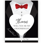 It's Time to Suit Up Groomsman Proposal Wine Label - XOXOKristen