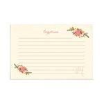 Ivory Floral Recipe Cards with Monogram - XOXOKristen