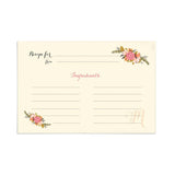 Ivory Floral Recipe Cards with Monogram - XOXOKristen