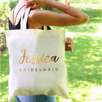Jessica Custom Tote Bag with Name and Wedding Role - XOXOKristen