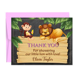 Jungle Safari Baby Shower Thank You Cards - XOXOKristen