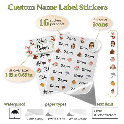 Kids Name Labels Forest and Animals - XOXOKristen
