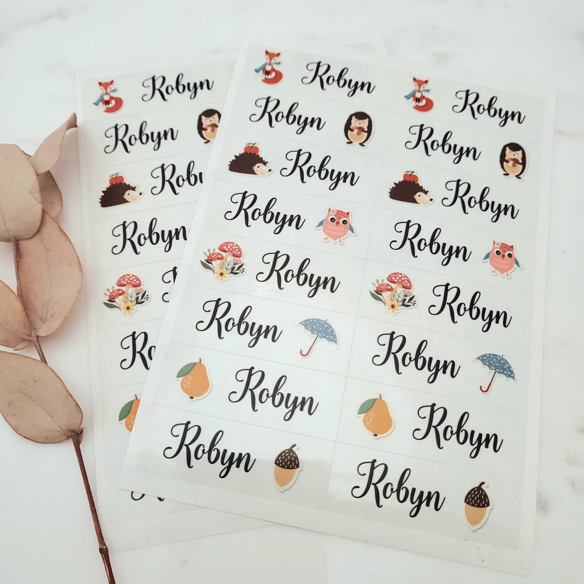 Kids Name Labels Forest and Animals - XOXOKristen