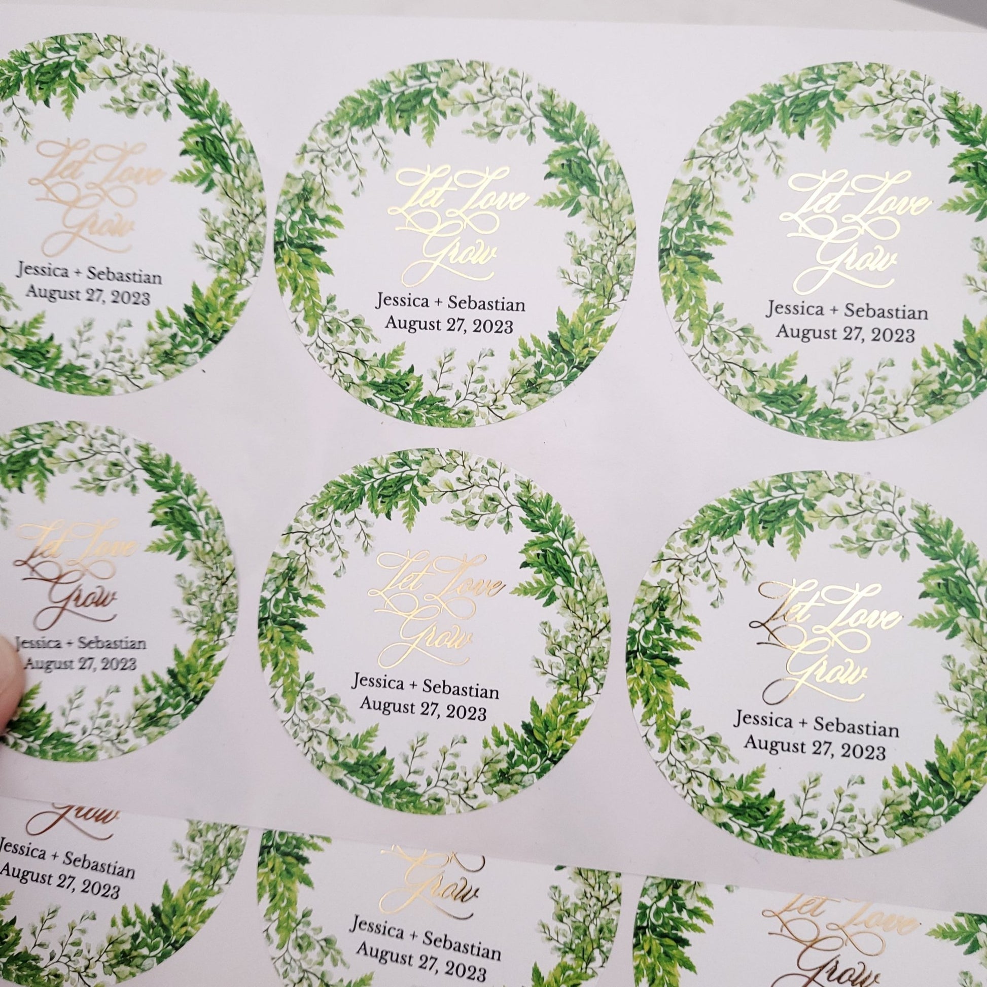 Let Love Grow Wedding Favor Stickers - XOXOKristen