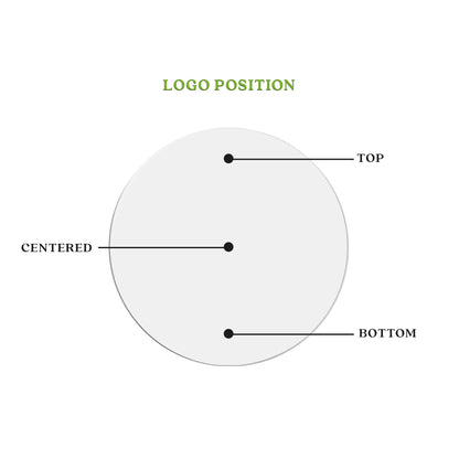 Logo position for custom round logo labeling stickers - XOXOKristen