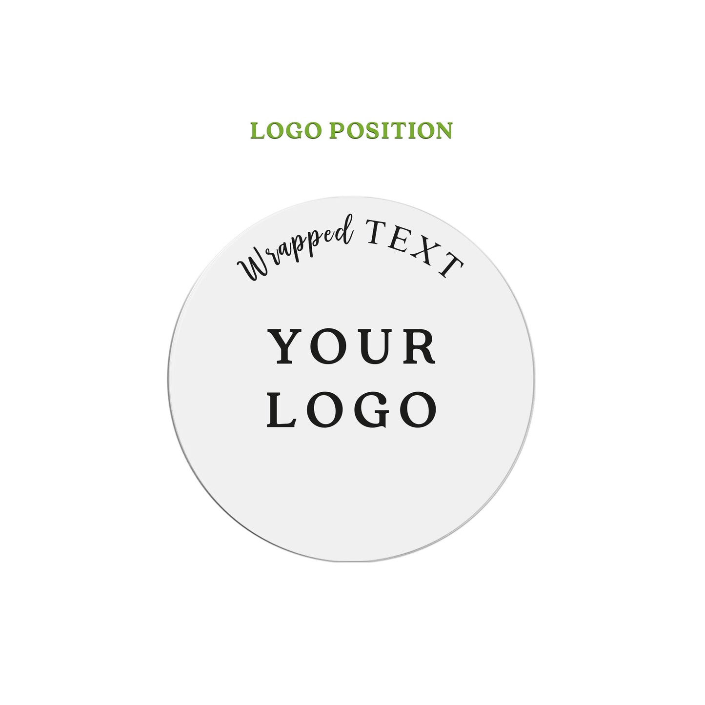 Round custom logo  and text labels -  XOXOKristen