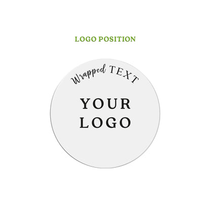 Round custom logo  and text labels -  XOXOKristen