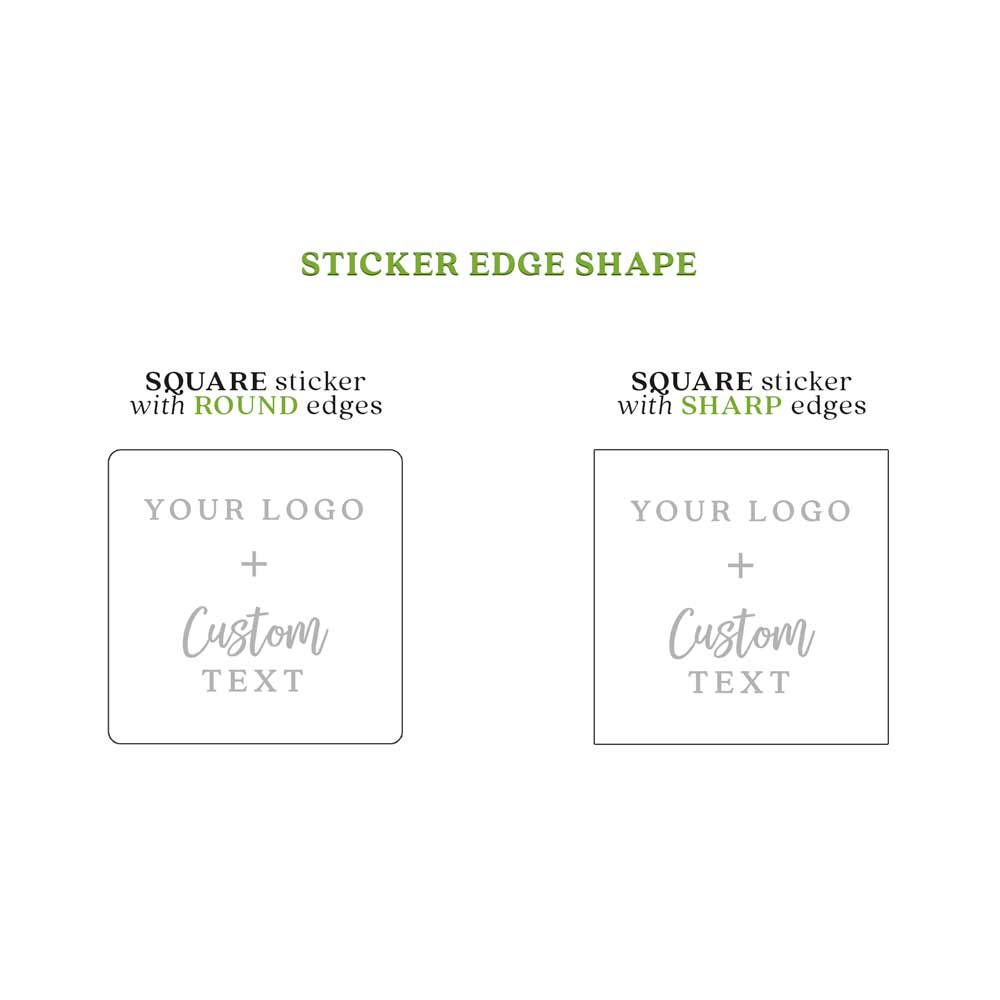 Personalized labels with custom logo and text with gold foil printing - XOXOKristen